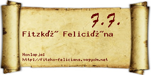 Fitzkó Feliciána névjegykártya