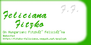 feliciana fitzko business card